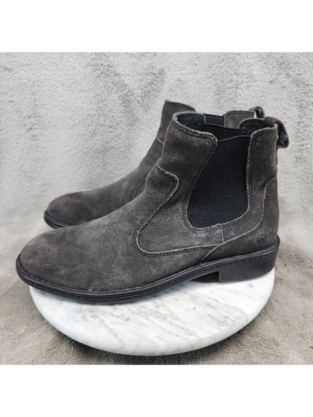 Born Shoes Mens Size 8.5 M/W Gray Suede Leather Chelsea Ankle Boots *Read*